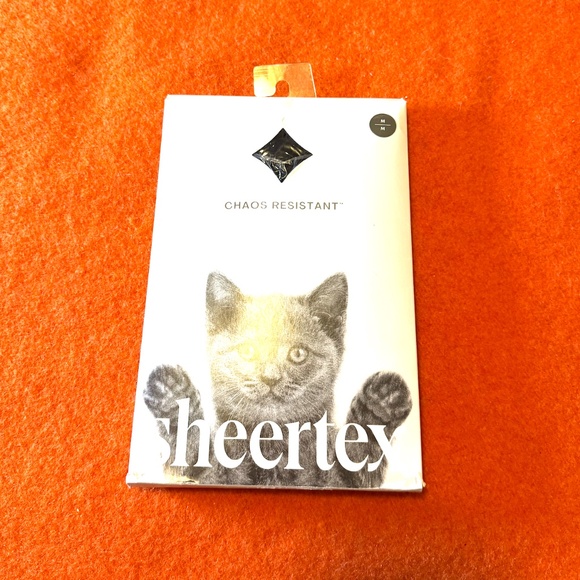 Sheertex black argyle semi-opaque pantyhose made in Canada NWT - Picture 3 of 7